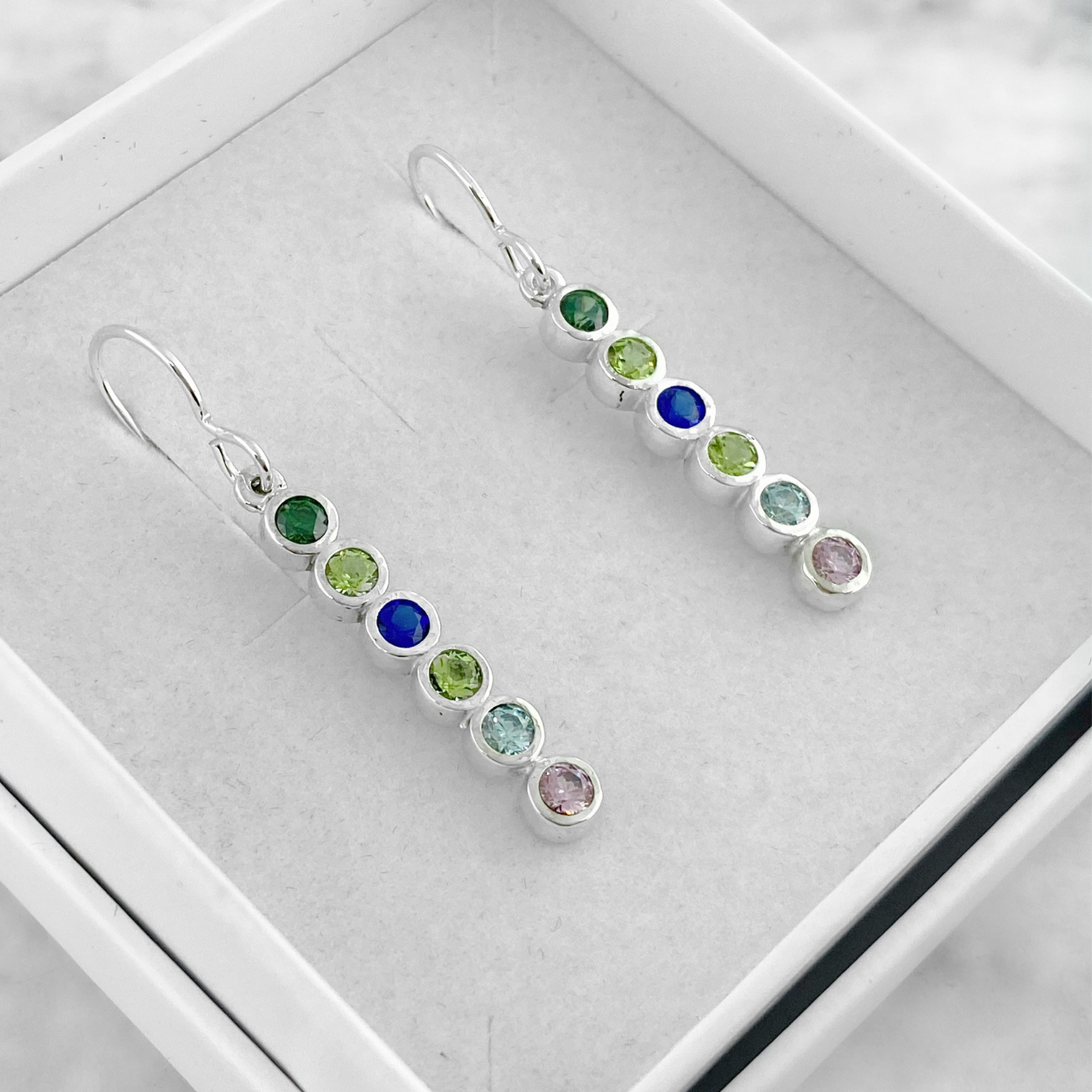 Family birthstone earrings on sale