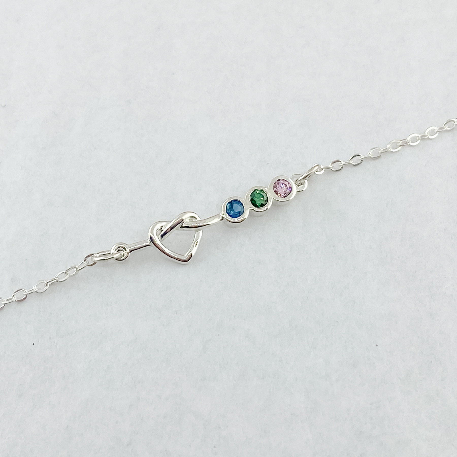 Love Knot Family Birthstone Bracelet The Jewelry Girls