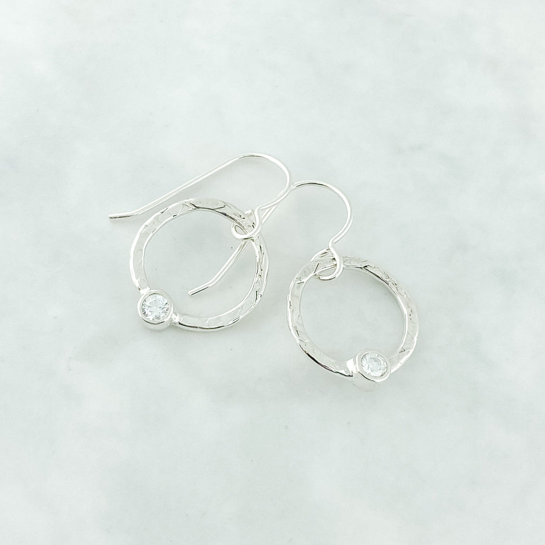 クリスタルジャベリン 裏面 Sterling Silver April Birthstone Earrings – The Jewelry Girls