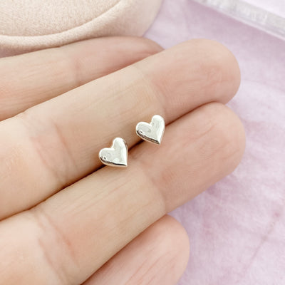Tiny Heart Stud Earrings - The Jewelry Girls